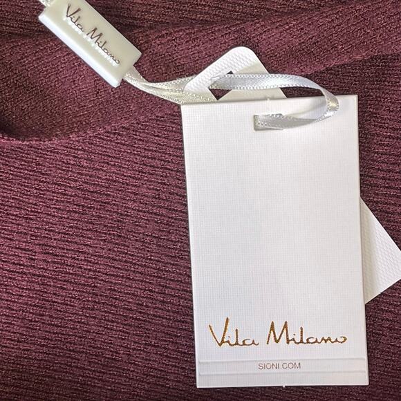 Vida Milano sweater dolman boatneck quiet luxury ancho chile red women’s large - Picture 3 of 6